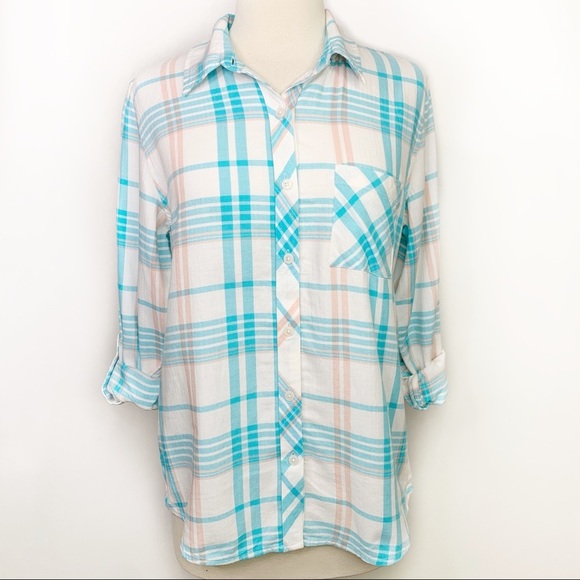 Stitch Fix l Market & Spruce Plaid Button Down Top - Picture 2 of 9